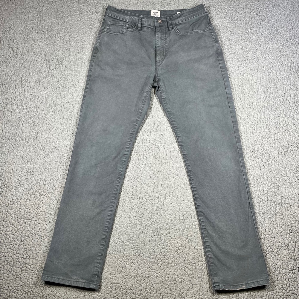 Flint and Tinder 365 Pants Mens 31x30 Charcoal Gray Straight Fit Cotton Stretch